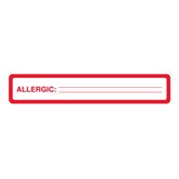 Patient Chart Labels Allergic Labels - 5.5"W x 1"H
