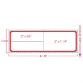Meditech 4"W x 1.25"H - 1" Core White/Red