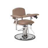Hydraulic Contoured Back Draw Chair Without Side Drawer - 30.75"W x 30"D x 49"H