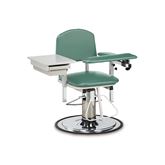 Hydraulic Contoured Back Draw Chair With Side Drawer - 38"W x 30"D x 49"H