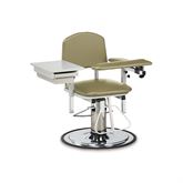Hydraulic Contoured Back Draw Chair With Side Drawer - 38"W x 30"D x 49"H