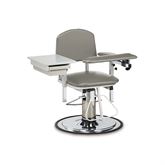 Hydraulic Contoured Back Draw Chair With Side Drawer - 38"W x 30"D x 49"H