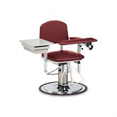 Hydraulic Contoured Back Draw Chair With Side Drawer - 38"W x 30"D x 49"H