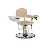 Hydraulic Contoured Back Draw Chair With Side Drawer - 38"W x 30"D x 49"H