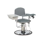 Hydraulic Contoured Back Draw Chair With Side Drawer - 38"W x 30"D x 49"H