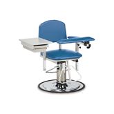 Hydraulic Contoured Back Draw Chair With Side Drawer - 38"W x 30"D x 49"H