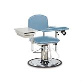 Hydraulic Contoured Back Draw Chair With Side Drawer - 38"W x 30"D x 49"H