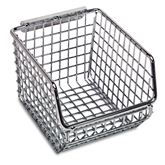 Wire Mesh Hang & Stack Bin 4.25"W x 5.25"D x 3"H