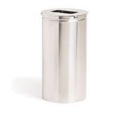 Stainless Steel Waste Can with Lid Stainless Waste Can with Lid - 8"W x 15"H