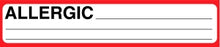 Centurion Centurion Nursing Chart Labels - Red Border Allergic Cardstock Nursing Chart Label - ML1724