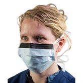 Anti-Fog Mask with Foam Band Tie-On Surgical Mask - Blue