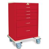 6-Drawer Heavy-Duty Steel Emergency Cart 6-Drawer Cart - 42"H
