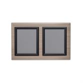 Black Frame Double Frame Messaging Board - 23.625"W x 16"H