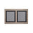 Black Frame Double Frame Messaging Board - 23.625"W x 16"H