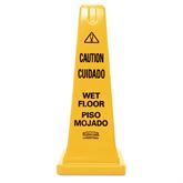 Cone Floor Sign Bilingual "Safety