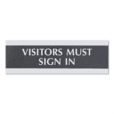 Centruy Series Office Signs 9"W x 3"H Visitors Must Sign In