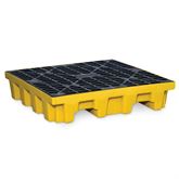 EcoPolyBlend Spill Control Pallet 49"W x 49"D x 10.25"H - Yellow
