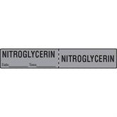 IV Tubing Medication Label Nitroglycerin