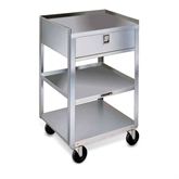One Drawer Stainless Steel Equipment Stands 16.75"W x 18.75"D x 30.125"H - Holds 300lbs
