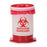 Autoclavable Biohazard Container 1.5gal with Base - 8.25"Dia x 10.5"H