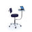 Physician Stool with Laptop Desk Stool with Laptop Desk and Adjustable Backrest - 32"-35"H