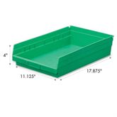 4"H Shelf Bin 11.125"W x 17.875"D