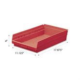 4"H Shelf Bin 11.125"W x 17.875"D