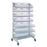 Mobile Wall System With 4- 11.875"D and 3- 17.875"D Baskets