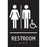 Restroom Sign with Braille 9" x 6