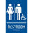 Restroom Sign with Braille 9" x 6