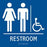 Restroom Sign with Braille 8" x 8
