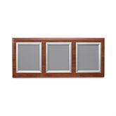 Silver Frame Triple Frame Messaging Board - 35"W x 16"H