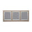 Silver Frame Triple Frame Messaging Board - 35"W x 16"H