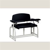 Lab X Bariatric Extra Wide Bariatric Chair - CAL 133 Fire Code Vinyl Without Side Cabinet - 46"W x 29"D x 36"H