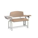Lab X Extra-Wide Draw Chair - With CAL 133 Fire Code Vinyl 53â€ W x 26â€ D x 36â€ H With Drawer