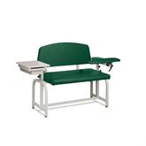 Lab X Extra-Wide Draw Chair - With CAL 133 Fire Code Vinyl 53â€ W x 26â€ D x 36â€ H With Drawer