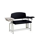 Lab X Extra-Wide Draw Chair - With CAL 133 Fire Code Vinyl 53â€ W x 26â€ D x 36â€ H With Drawer