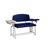 Lab X Extra-Wide Draw Chair - With CAL 133 Fire Code Vinyl 53â€ W x 26â€ D x 36â€ H With Drawer