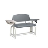Lab X Extra-Wide Draw Chair - With CAL 133 Fire Code Vinyl 53â€ W x 26â€ D x 36â€ H With Drawer