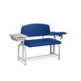 Lab X Extra-Wide Draw Chair - With CAL 133 Fire Code Vinyl 53â€ W x 26â€ D x 36â€ H With Drawer