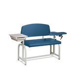 Lab X Extra-Wide Draw Chair - With CAL 133 Fire Code Vinyl 53â€ W x 26â€ D x 36â€ H With Drawer