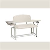Lab X Extra-Wide Draw Chair - With CAL 133 Fire Code Vinyl 53â€ W x 26â€ D x 36â€ H With Drawer