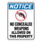 No Concealed Weapons Notice Sign 7"W x 10"H - Plastic