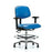 Bench Height Vinyl ESD Armchair 27"W x 18"D x 51.5"H - Chrome Base Footring With Glides