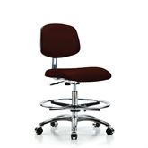 Bench Height Cleanroom Chair 24"W x 18"D x 51.5"H - Chrome Base With Casters