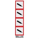 Gas Pressure Labels 2" - Paper