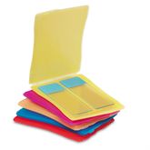 Side-by-Side 2-Place Slide Mailers - 3.66"L x 2.68"W x 0.2"H Assorted Colors