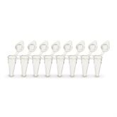 8-Strip PCR Tubes Low Profile - Flat Cap - Clear