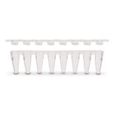 8-Strip PCR Tubes Low Profile - Flat Cap - White