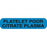 Heme/Coag Labels PLATELET POOR CITRATE PLASMA" - Blue with black text - 1.625"W x 0.375"H